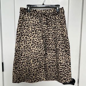 Animal Print Midi Skirt with Bow 🐆
